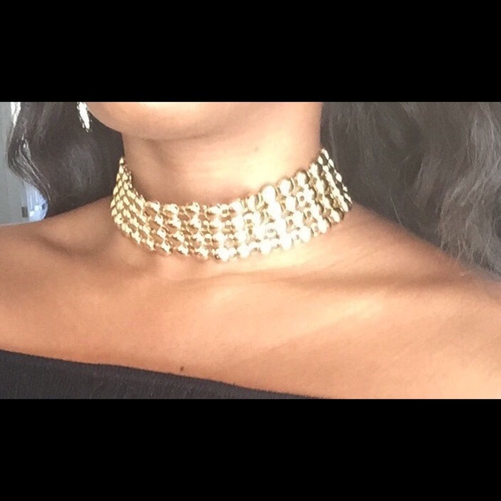 Stacked Gold Plated Choker